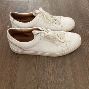 Frye Ivy Low Lace White Tumbled Bovine Sneakers